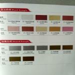 COLOR CHART-Pearl and Metal samples
